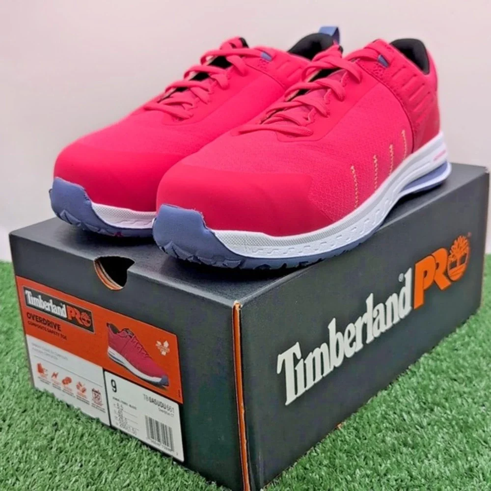 Timberland Pro Shoes Womens‎ Size 9 M Anti Fatigue Composite Toe Work Shoes Pink